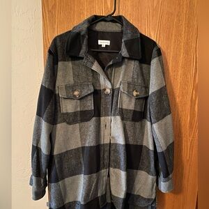 Westbound Black and Gray Checkered Utility Jacket